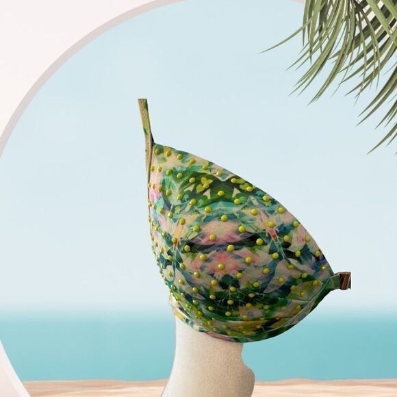 VICTORIA SECRET GREEN BIKINI TOP, 34C - Picture 2 of 5